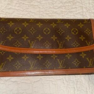 Louis Vuitton Monogram Clutch in Brown and Tan